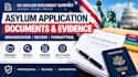 organize and review US asylum application documents and evidence