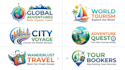 create a booking, tour, and tourism logo design