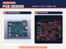 design a kicad pcb layout and schematic with gerber files
