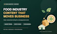 write food industry content