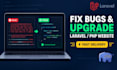 fix bugs and upgrade your PHP or laravel website