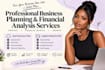write logistics business plan, financial forecast, ROI analysis, budget planning