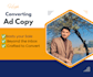 write ad copywriting, sales pages and product descriptions