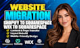 migrate wordpress to squarespace, shopify to sqaurespace, wix to squarespace