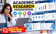 redesign academic research presentation slides with scientific charts and graphs