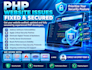 fix PHP website issues, vulnerabilities and security