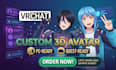 create custom 3d rigid live 2d vtuber model anime character vr chat avatar
