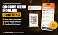 build a qr code menu and online ordering system for restaurants