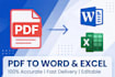 convert PDF to excel and word accurately