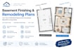 draft basement finishing plans and residential remodeling drawings