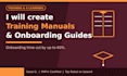 create training manuals, guides and elearning content