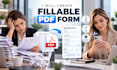 create a fillable PDF form and interactive PDF
