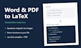 convert your word, PDF or handwritten notes to latex