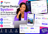 create a figma design system, ui ux redesign, and brand style guide