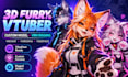 create custom 3d furry vtuber model vrm rigging fursona avatar for vseeface