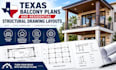 design texas balcony plans and residential structural drawing layouts