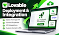 deploy lovable app, fix hosting and integrate supabase apis
