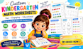 create custom math worksheets for kindergarten children