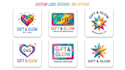 design a custom heart, rectangular, and star brand logo