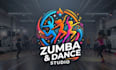 create a modern zumba and dance studio logo design