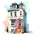 render architecture and interior concept in watercolor