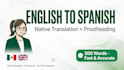 translate english to spanish natively with proofreading