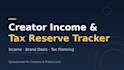 set up and customize your creator income tracker