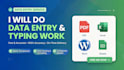 do accurate data entry and bangla typing