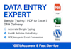 do accurate data entry and bangla typing