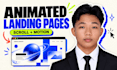 build an animated landing page with scroll effects and 3d