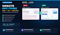 fix HTML CSS and javascript bugs on your website