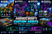create custom minecraft recourcepack, 3d models, animated