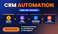 setup CRM automation with hubspot, pipedrive, clay and apollo