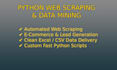 do python web scraping, data mining, and automation scripts