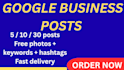 write SEO optimized google business posts gmb posts