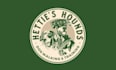 make fun vintage dog logo with dog walking training service