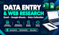 do data entry,web research ,copy paste tasks and vurtual assistance