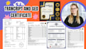 professional college and university transcript design, ged certificate template