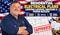 residential electrical plans, lighting layouts, switches power outlets
