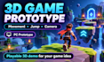 a basic 3d game prototype with movement and camera controls