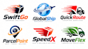 design a professional, delivery, courier, shipping, logistics, express logo
