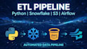 build automated etl pipeline using python snowflake and s3