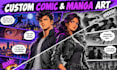 Draw comic book illustration, manga art, and animated motion comic ...