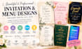 Design wedding invitation birthday event canva invitation design menu ...
