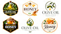 design a professional label, olive oil, honey logo