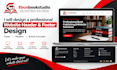 design a professional website header and foote