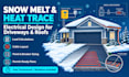 design snow melt, heat trace electrical plans for driveways, roofs