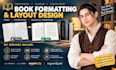 fix errors, edit or format rejected book, modify and resize book cover for KDP