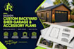 design custom backyard shed garage and accessory plans