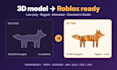 make your 3d model roblox ready low poly and rigged